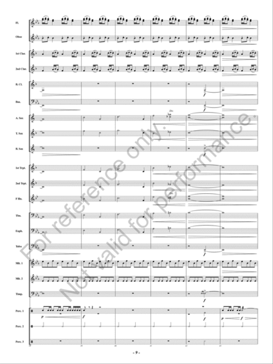 Flying Fortress Flying Fortress Concert Band scores gallery preview page 10