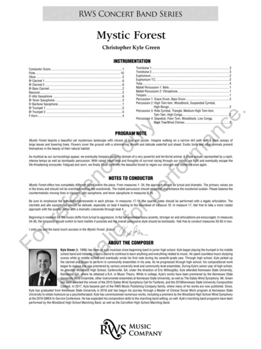 Mystic Forest Mystic Forest Concert Band scores gallery preview page 3