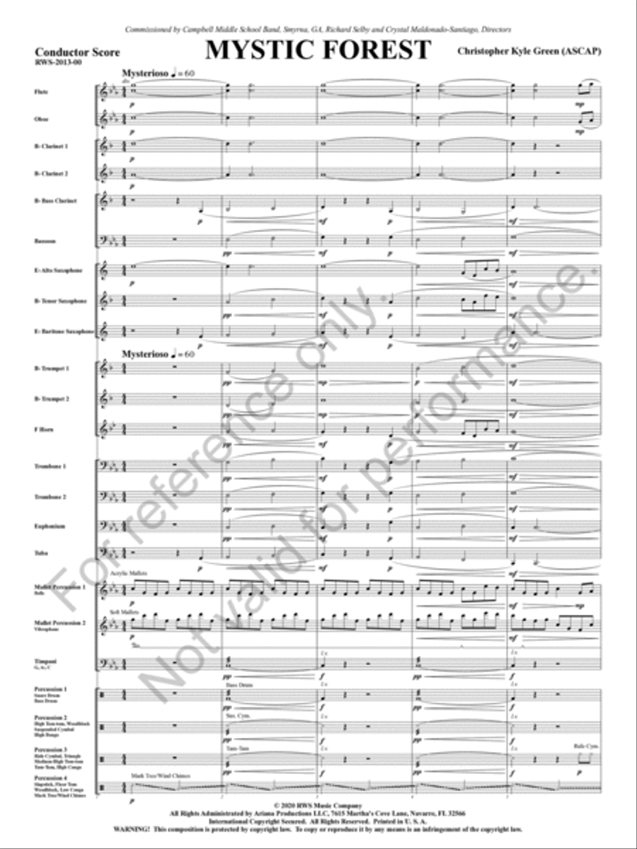Mystic Forest Mystic Forest Concert Band scores gallery preview page 4