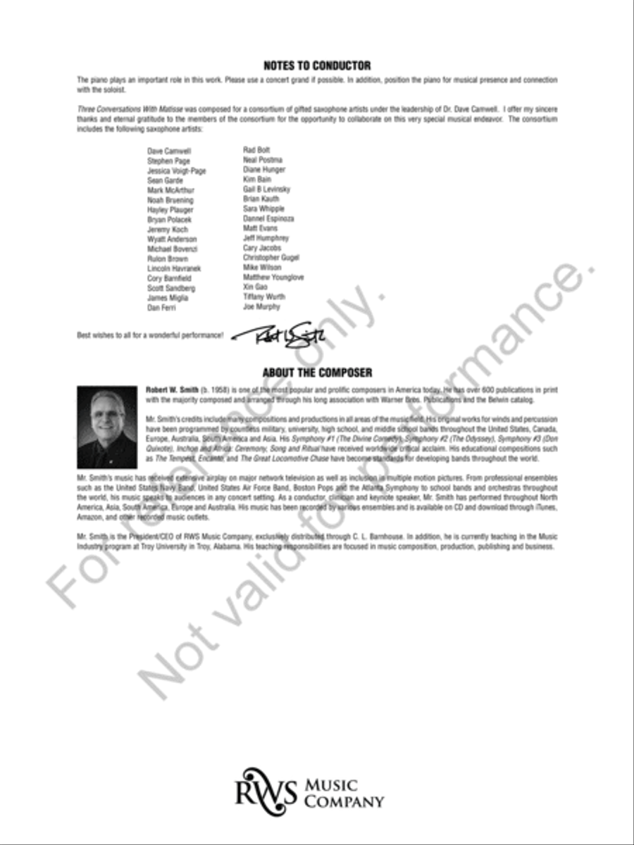 The Music Lesson The Music Lesson Concert Band scores gallery preview page 4