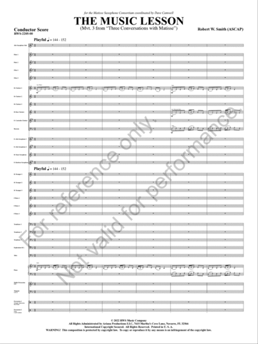 The Music Lesson The Music Lesson Concert Band scores gallery preview page 5