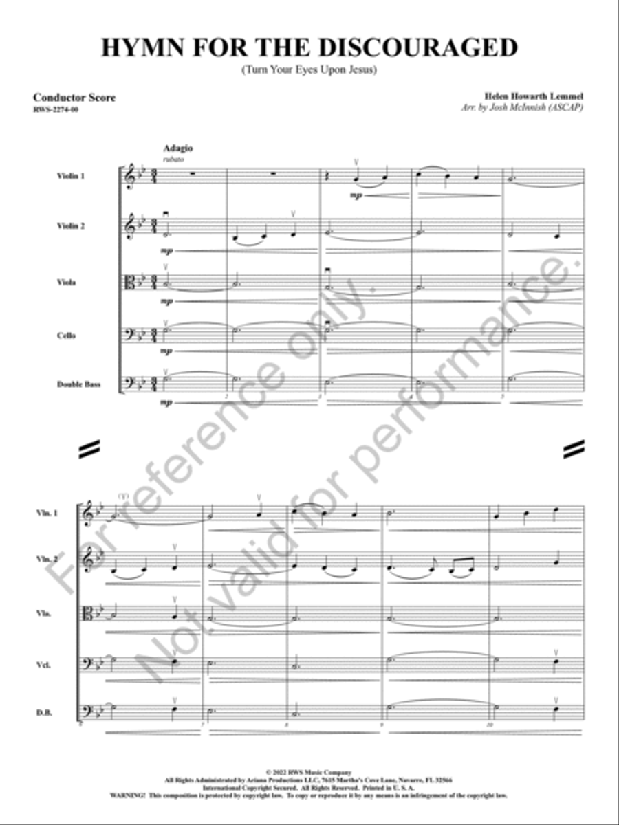 Hymn for the Discouraged Hymn for the Discouraged String Orchestra scores gallery preview page 4