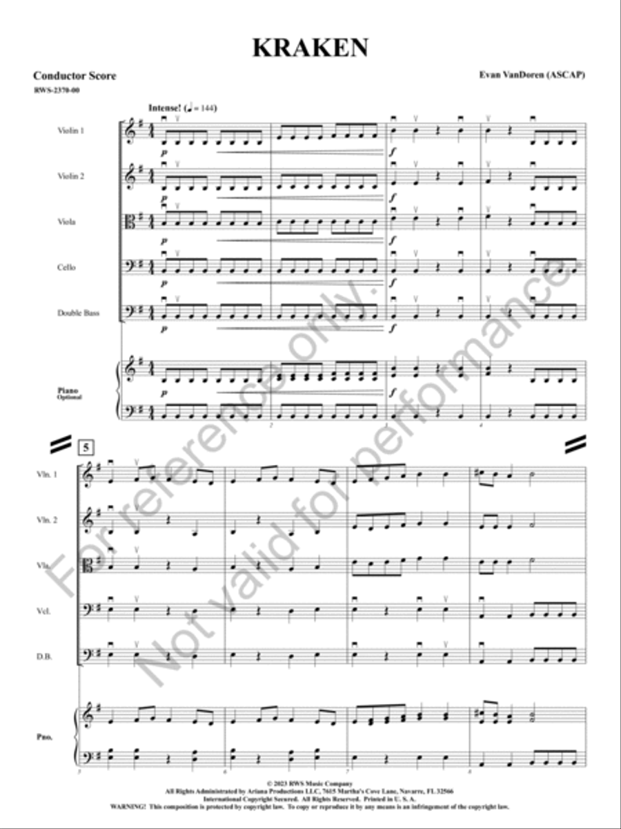 Kraken Kraken String Orchestra scores gallery preview page 4