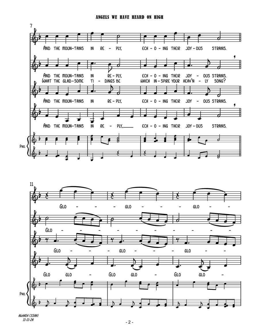11 Christmas Songs for SSAA A Cappella: Second Edition SSAA scores gallery preview page 6