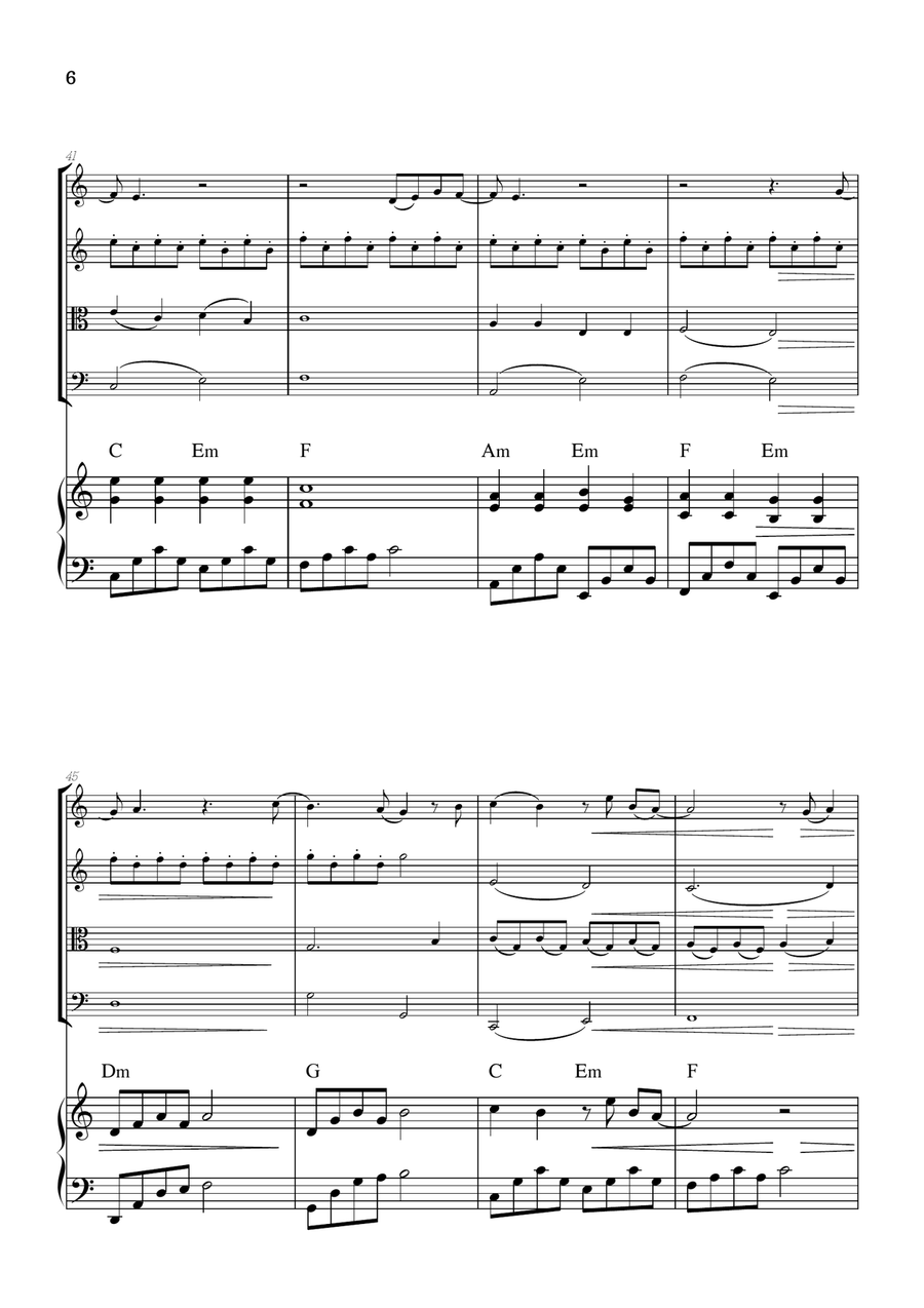What Was I Made For? String Quartet scores gallery preview page 6