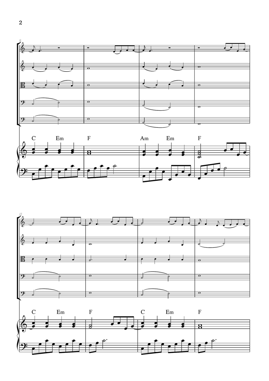 What Was I Made For? String Orchestra scores gallery preview page 2