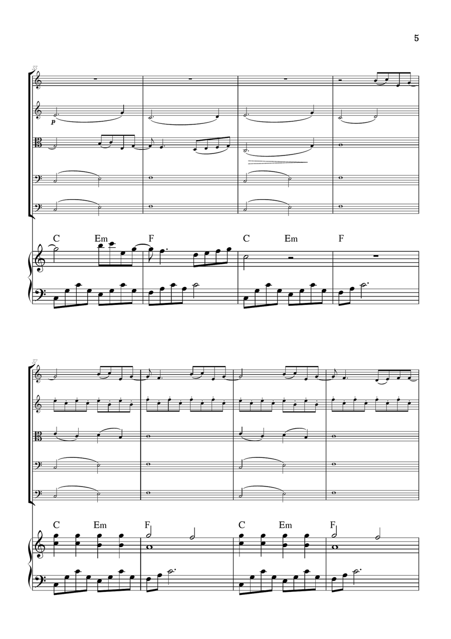 What Was I Made For? String Orchestra scores gallery preview page 5