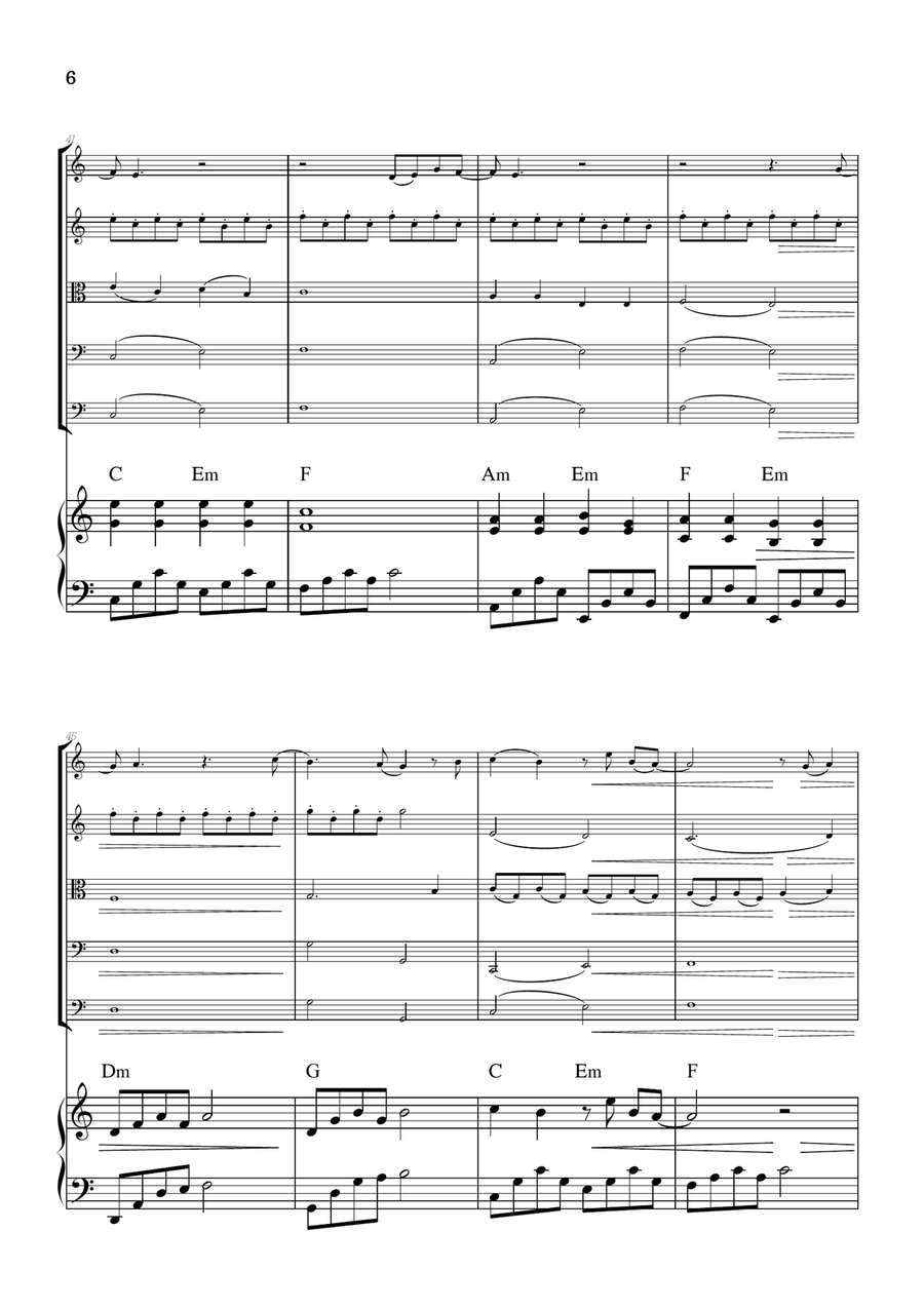 What Was I Made For? String Orchestra scores gallery preview page 6
