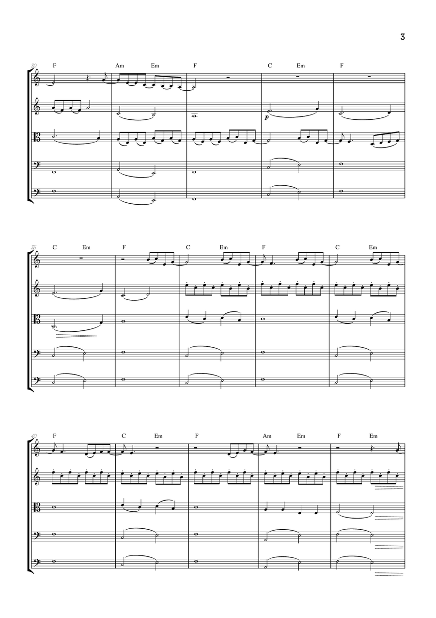 What Was I Made For? String Orchestra scores gallery preview page 3