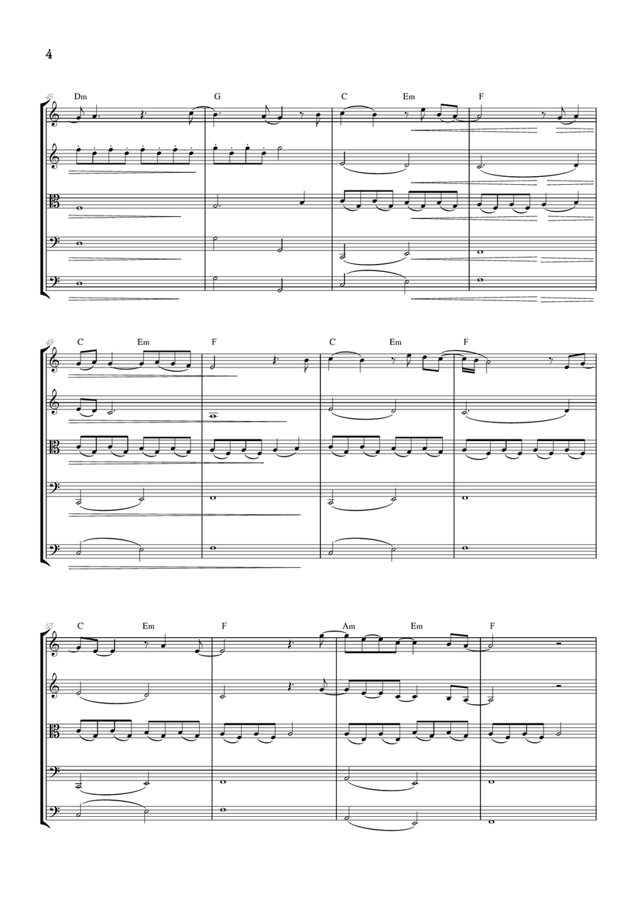 What Was I Made For? String Orchestra scores gallery preview page 4