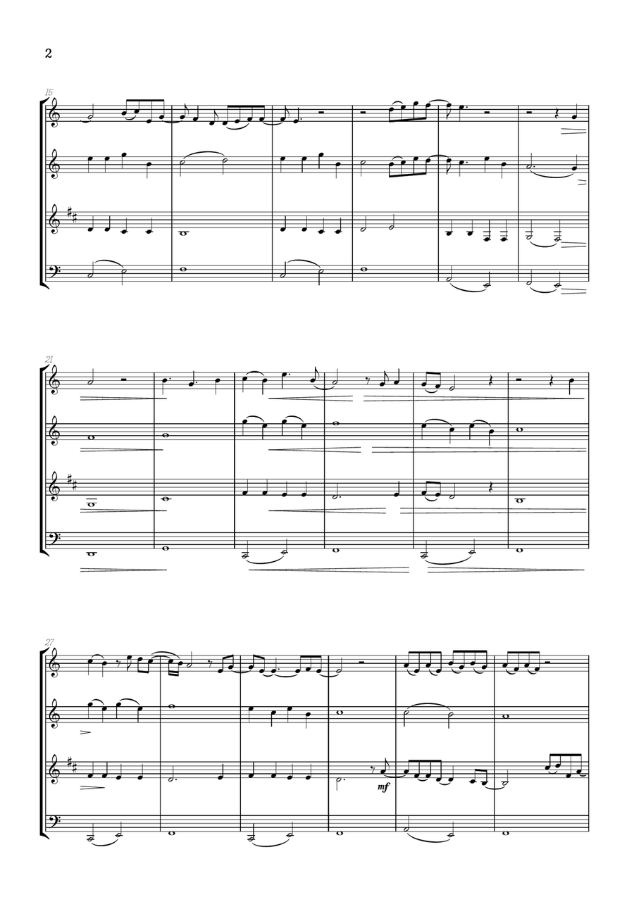What Was I Made For? Woodwind Quartet scores gallery preview page 2