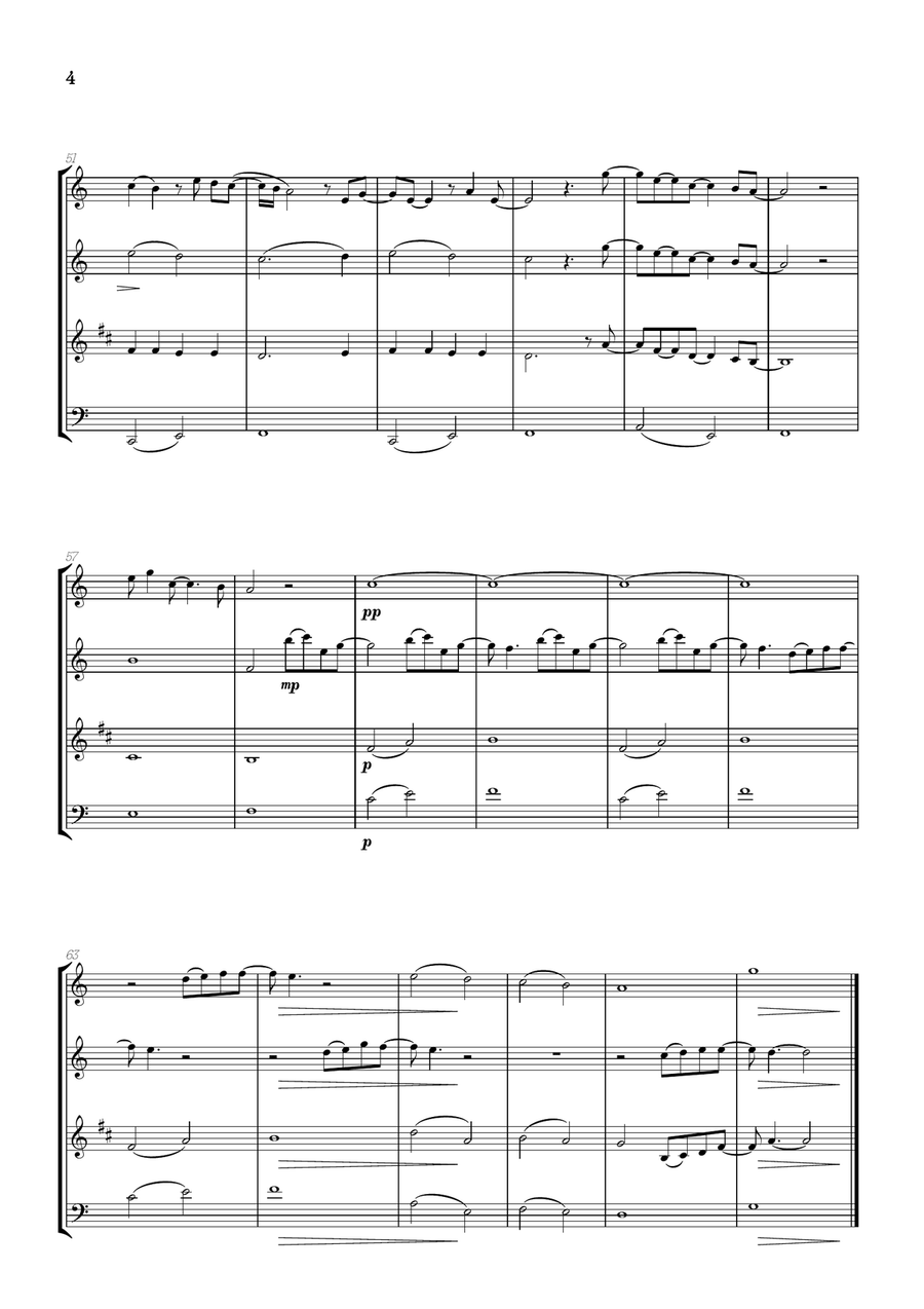 What Was I Made For? Woodwind Quartet scores gallery preview page 4