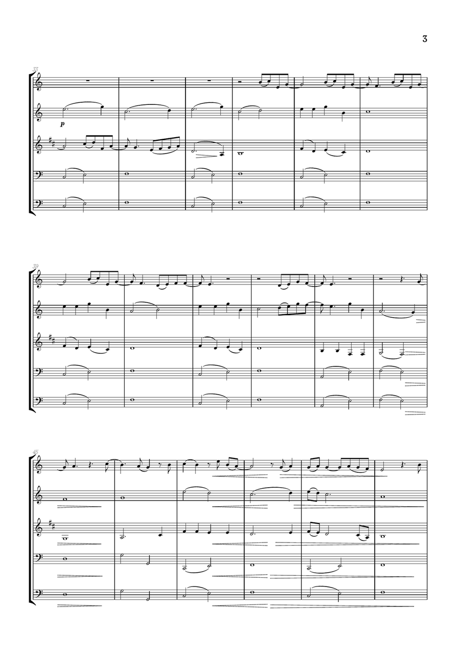 What Was I Made For? Woodwind Quintet scores gallery preview page 3