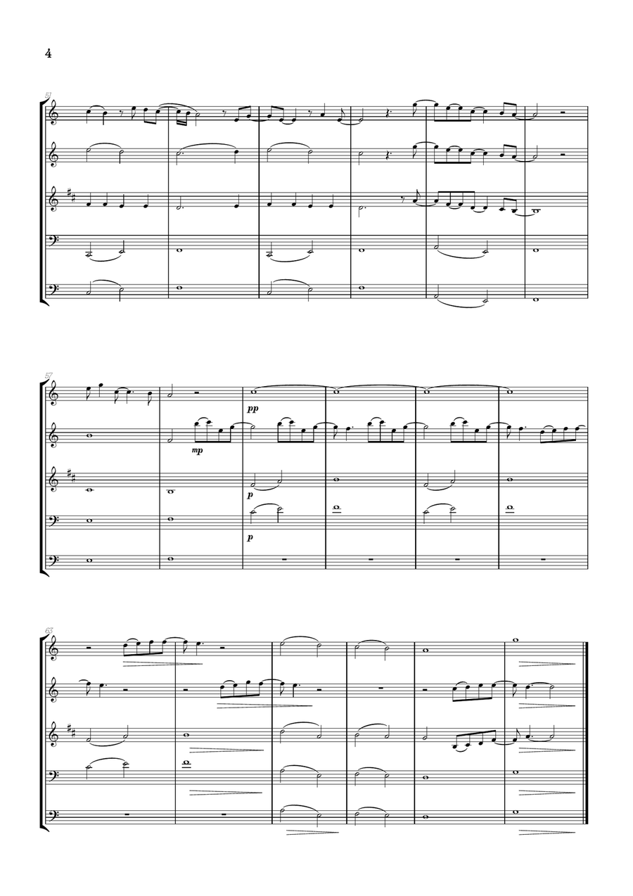 What Was I Made For? Woodwind Quintet scores gallery preview page 4