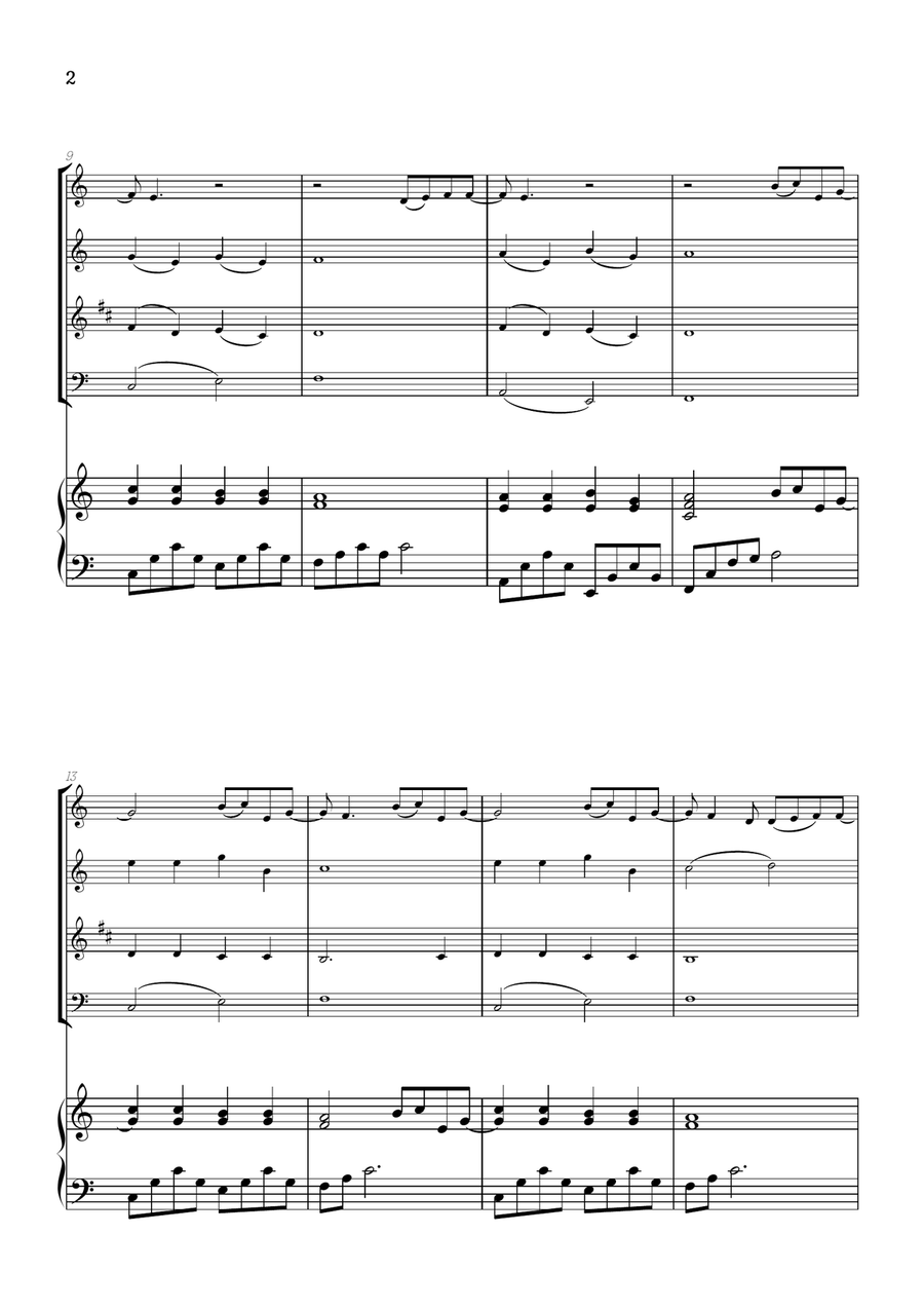 What Was I Made For? Woodwind Quartet scores gallery preview page 2