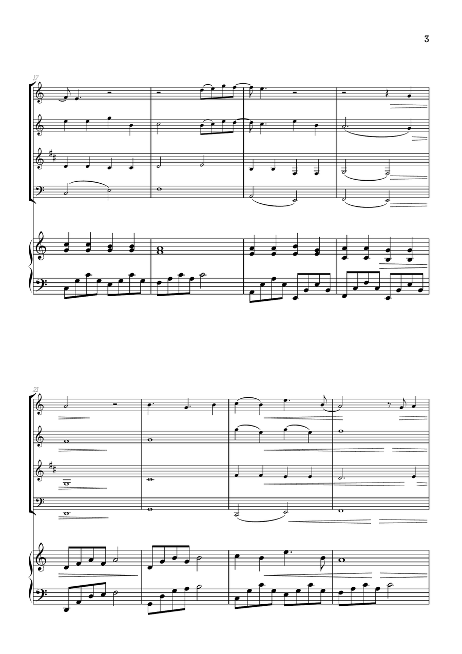 What Was I Made For? Woodwind Quartet scores gallery preview page 3