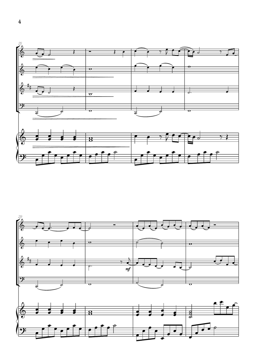 What Was I Made For? Woodwind Quartet scores gallery preview page 4