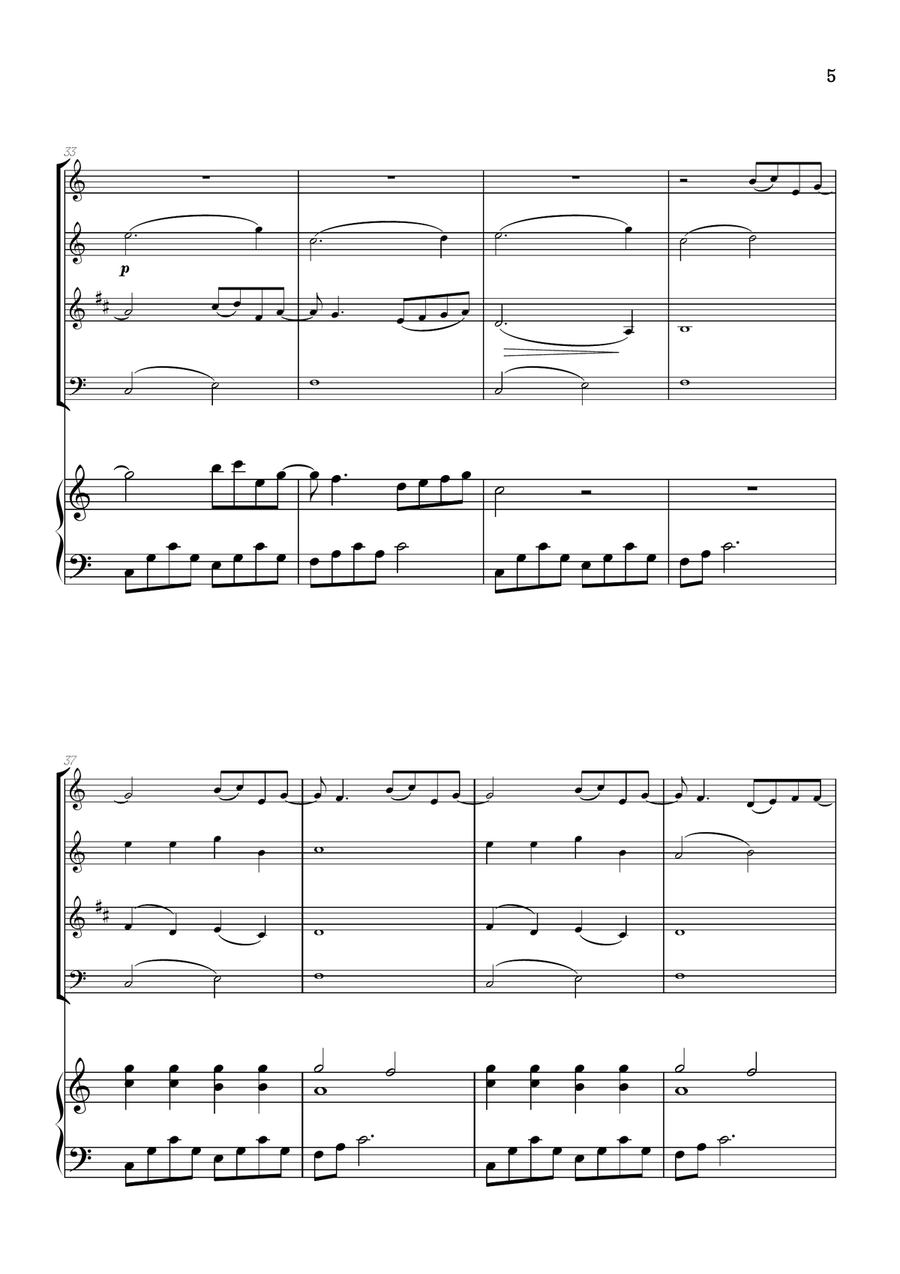 What Was I Made For? Woodwind Quartet scores gallery preview page 5