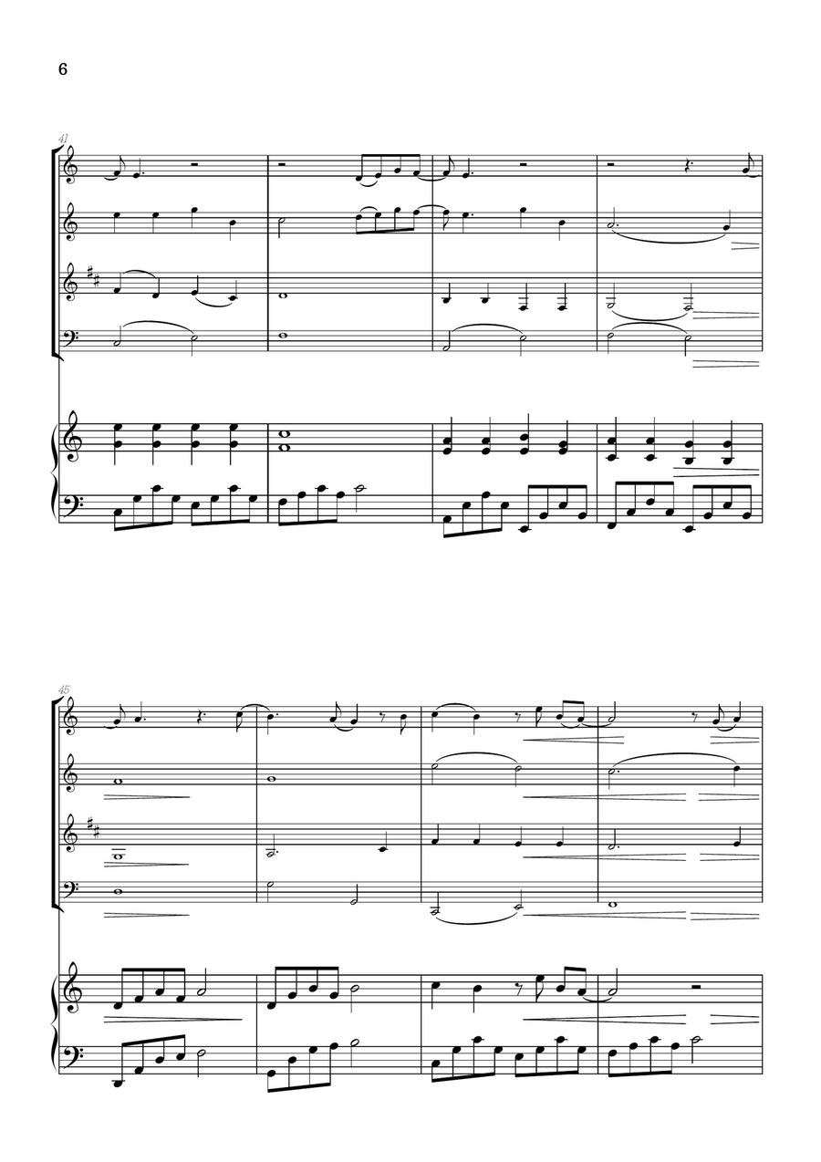 What Was I Made For? Woodwind Quartet scores gallery preview page 6