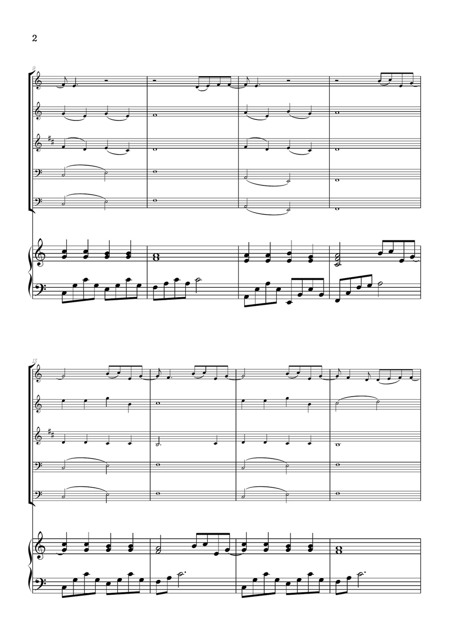 What Was I Made For? Woodwind Quintet scores gallery preview page 2