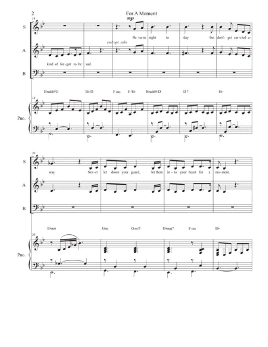For A Moment 3-Part scores gallery preview page 2