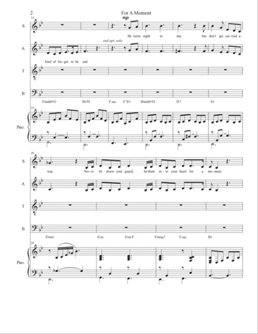 For A Moment 4-Part scores gallery preview page 2
