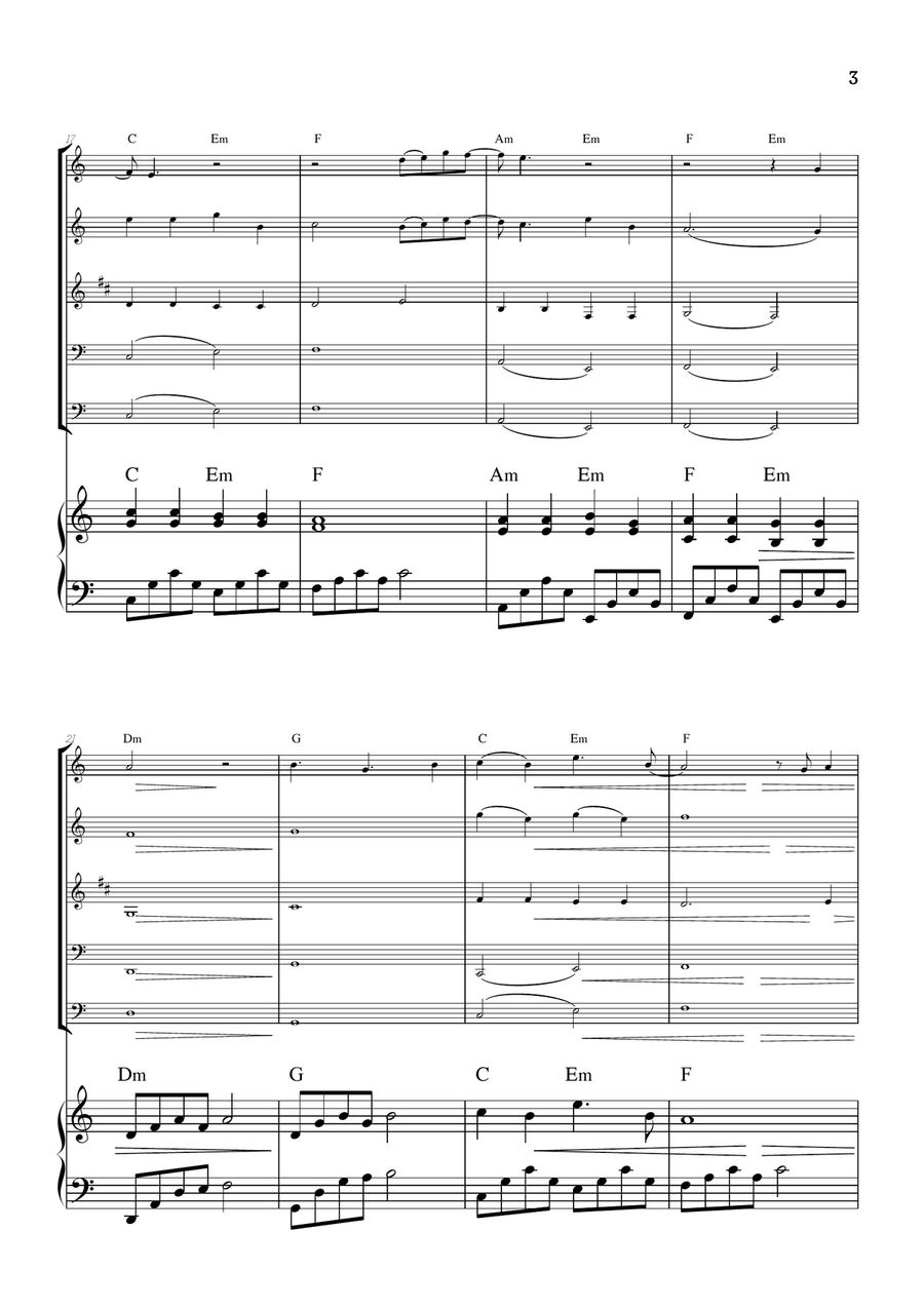 What Was I Made For? Woodwind Quintet scores gallery preview page 3
