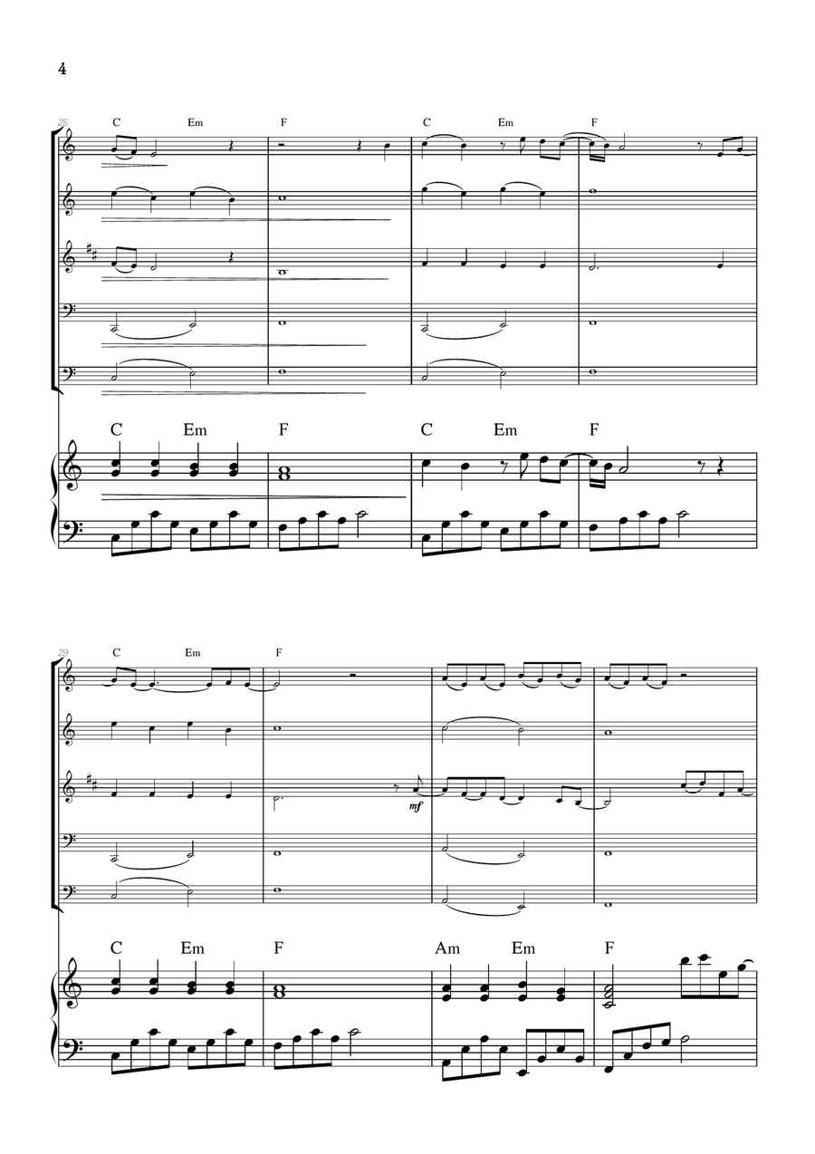 What Was I Made For? Woodwind Quintet scores gallery preview page 4