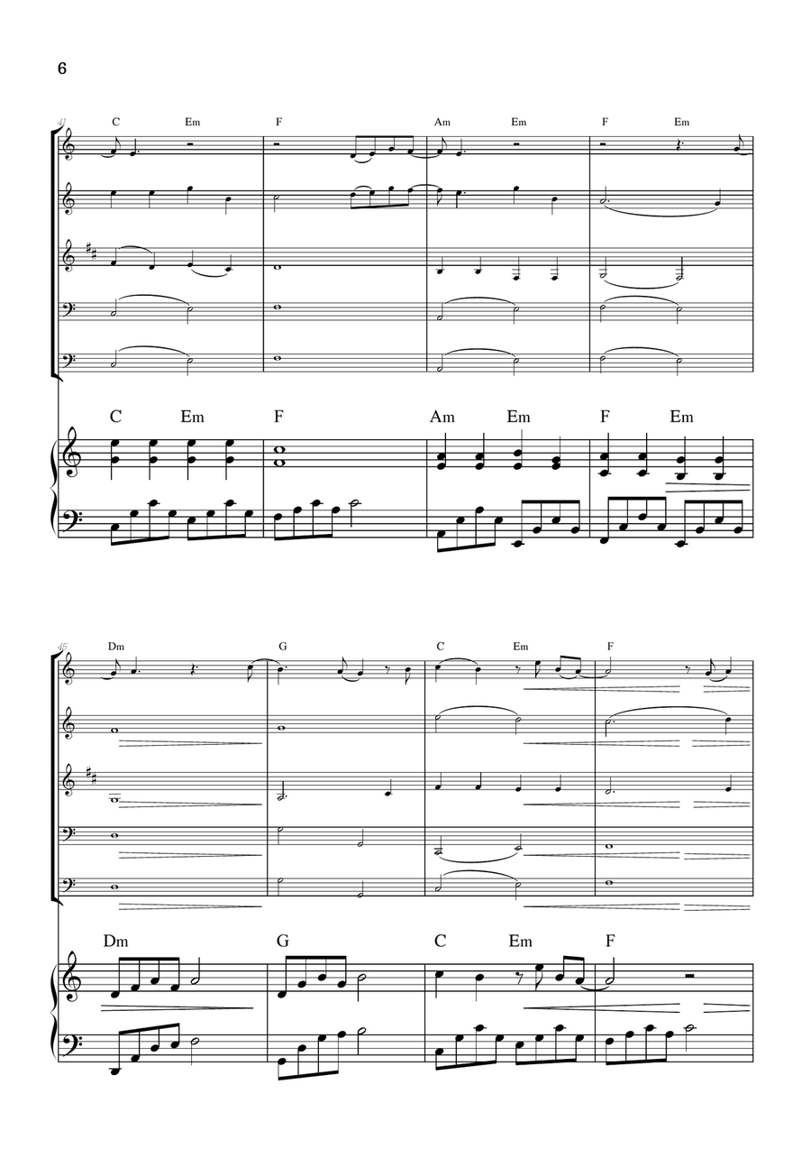 What Was I Made For? Woodwind Quintet scores gallery preview page 6