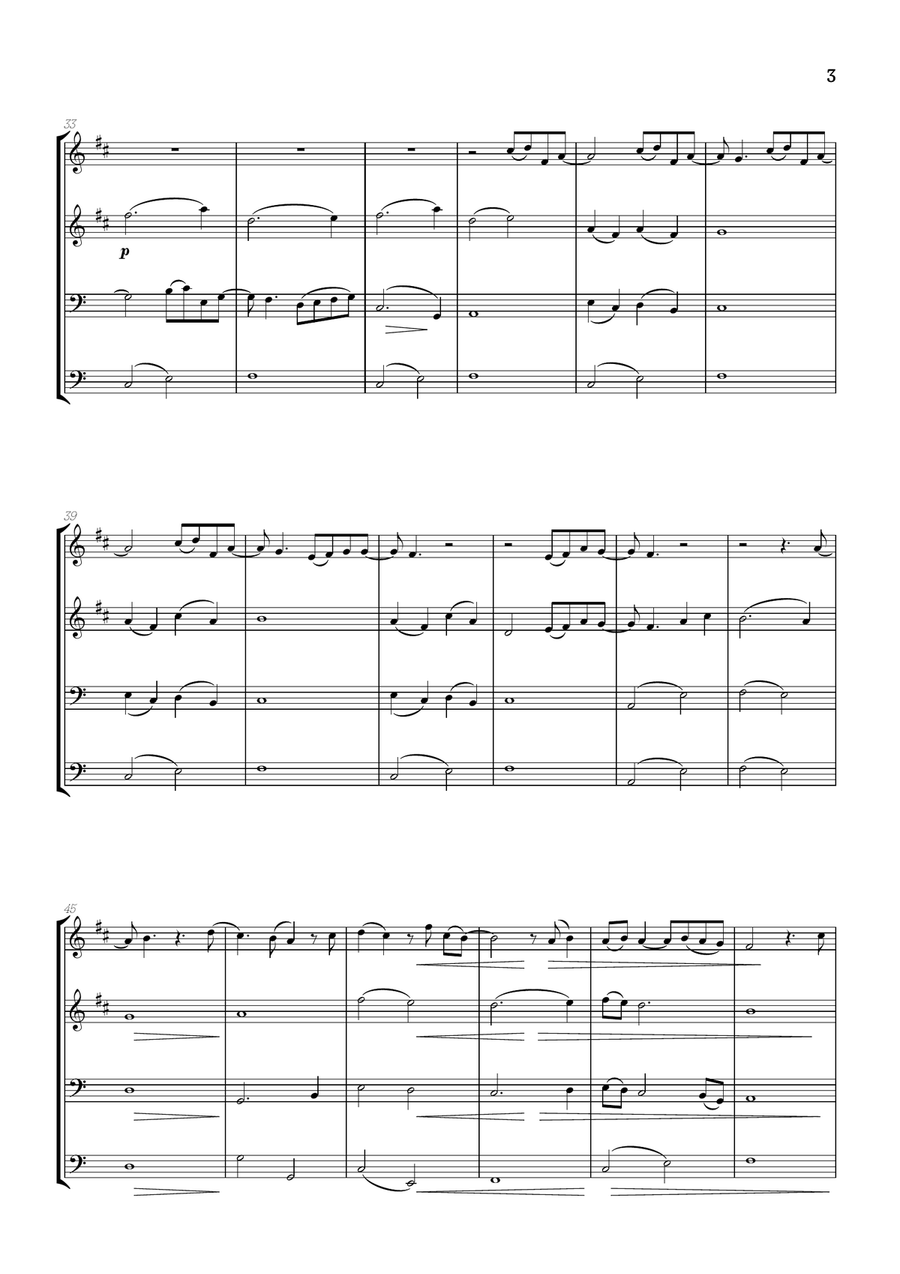 What Was I Made For? Brass Quartet scores gallery preview page 3