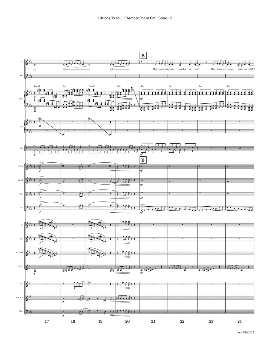 I Belong To You (+ Mon Coeur S'ouvre A Ta Voix) Large Ensemble scores gallery preview page 3
