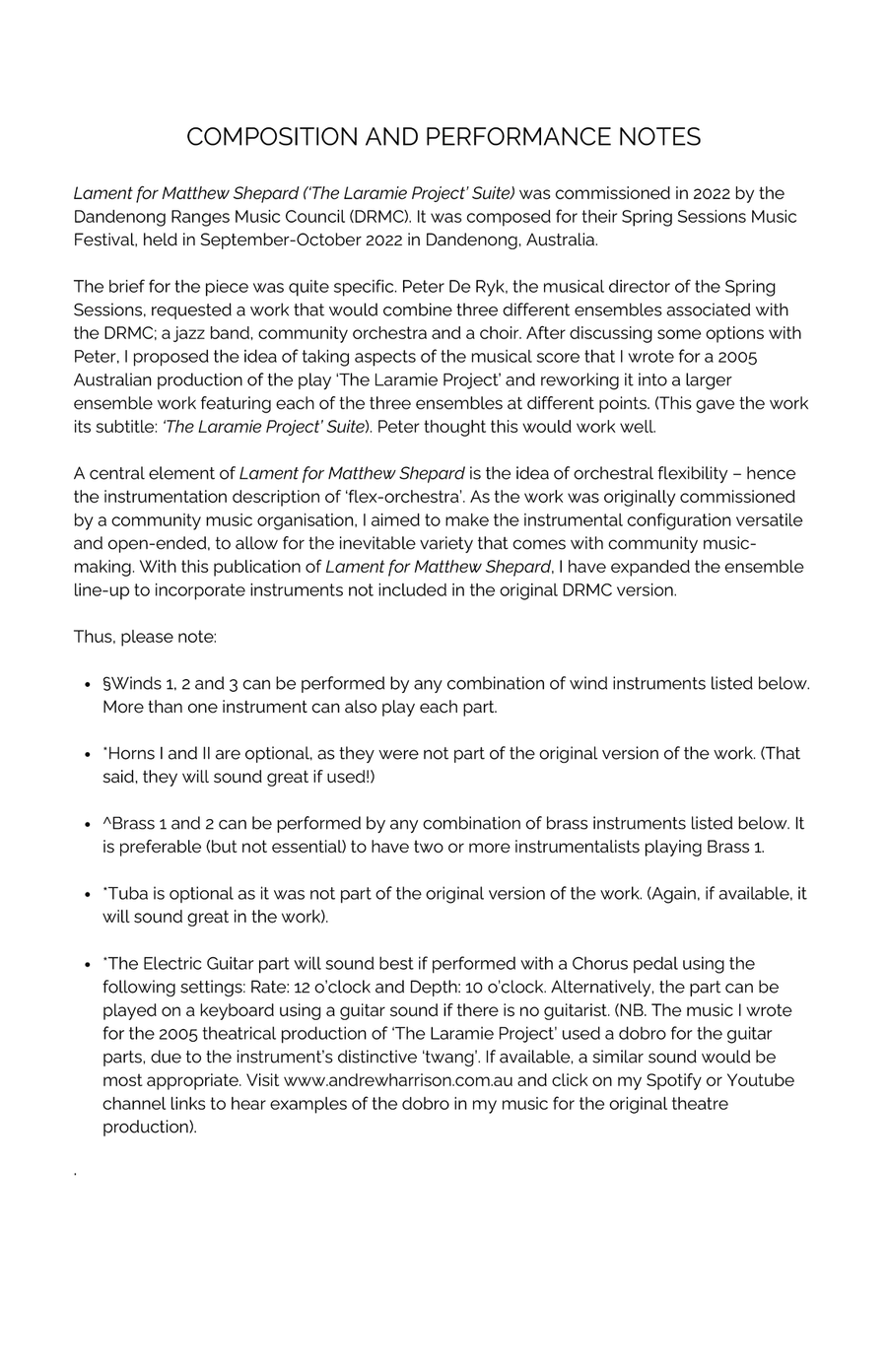 Lament for Matthew Shepard ('The Laramie Project' Suite) - Grade 4 - Score Only Full Orchestra scores gallery preview page 5