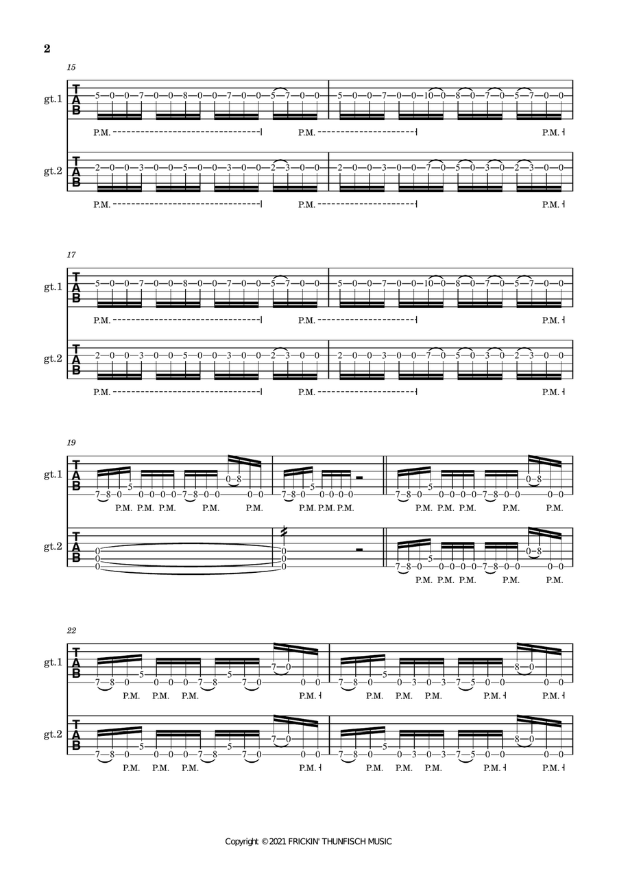 My Own Grave My Own Grave Guitar Tablature scores gallery preview page 2