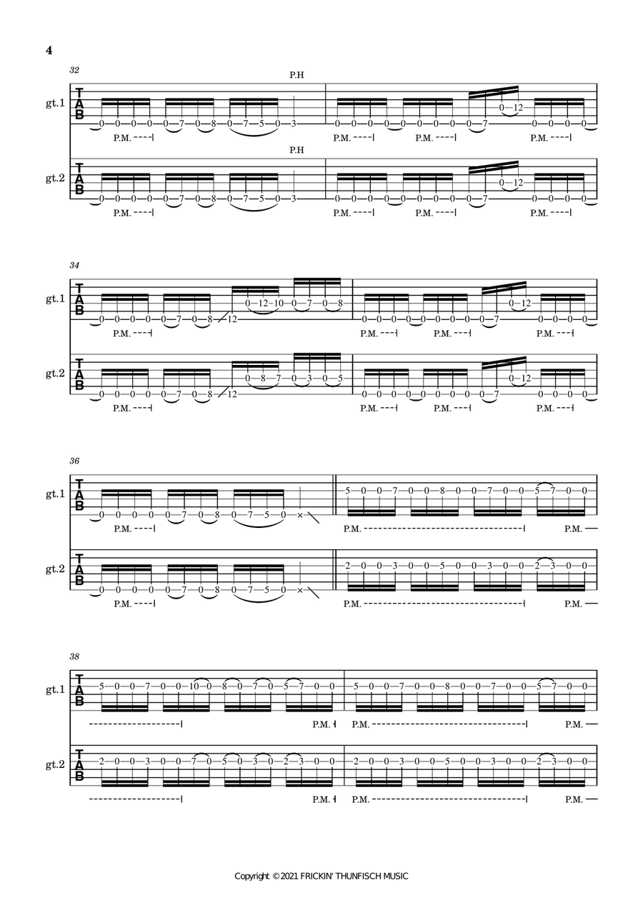 My Own Grave My Own Grave Guitar Tablature scores gallery preview page 4