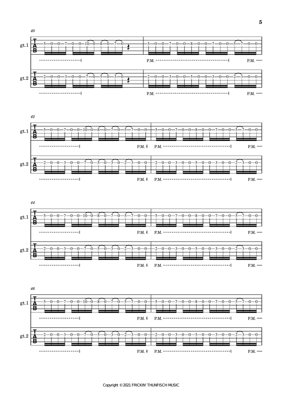 My Own Grave My Own Grave Guitar Tablature scores gallery preview page 5