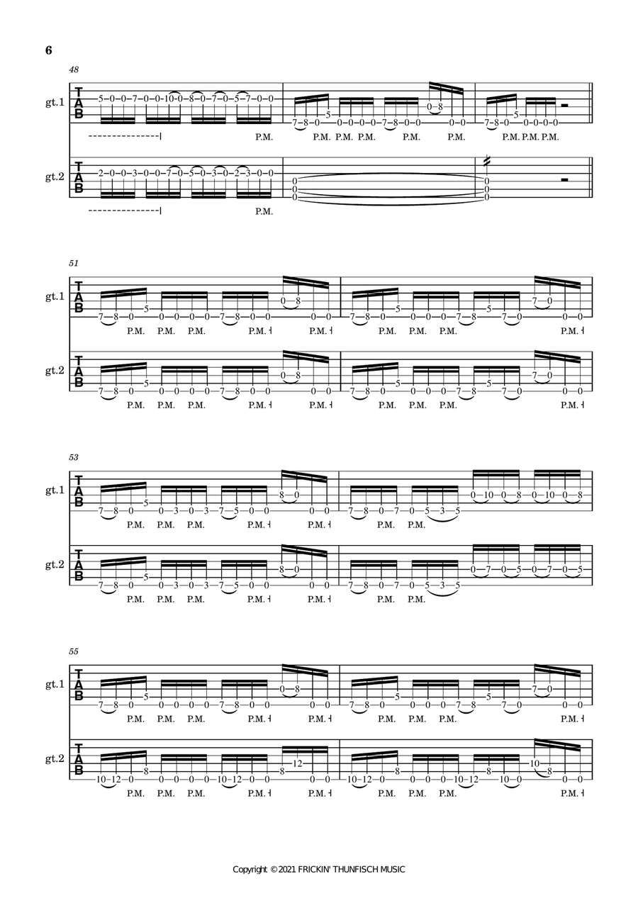 My Own Grave My Own Grave Guitar Tablature scores gallery preview page 6