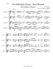 The Hallelujah Chorus - from Messiah for 4 alto saxophones