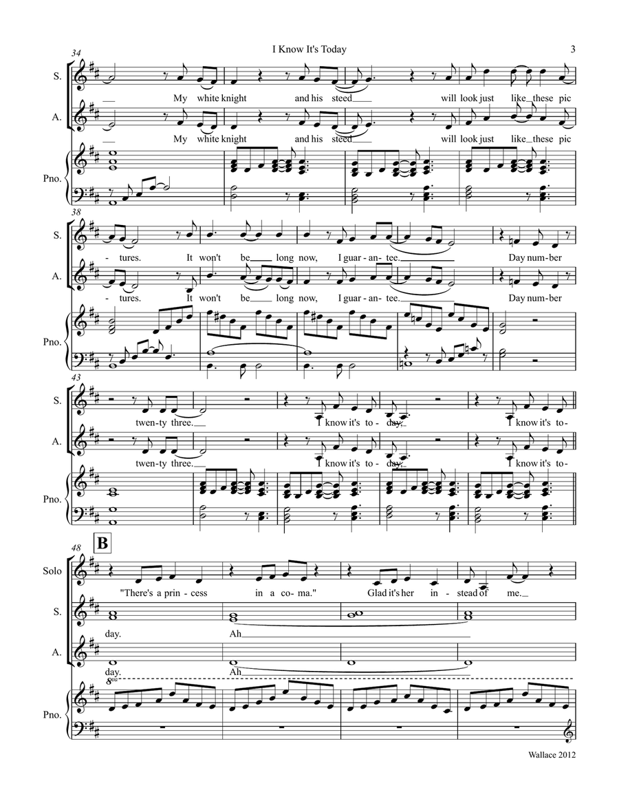I Know It's Today SSA scores gallery preview page 3