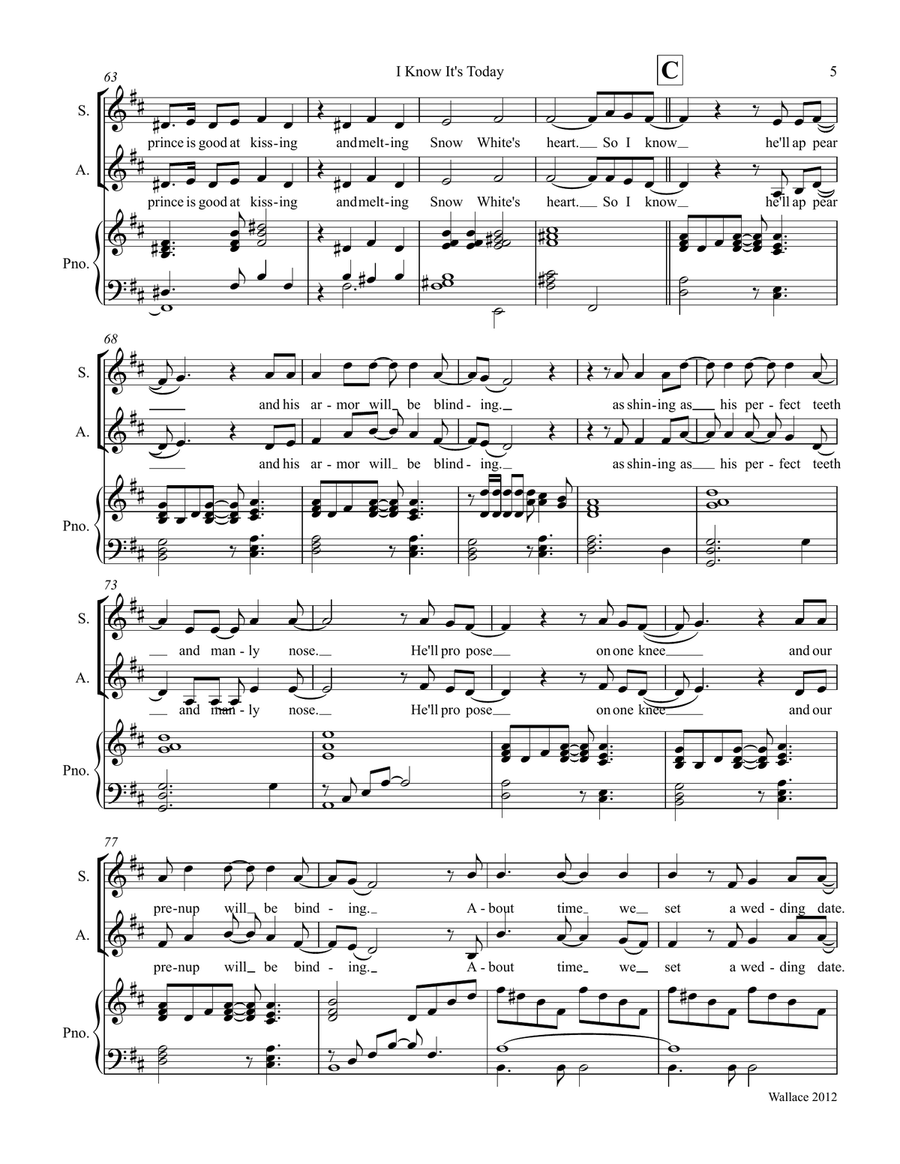 I Know It's Today SSA scores gallery preview page 5