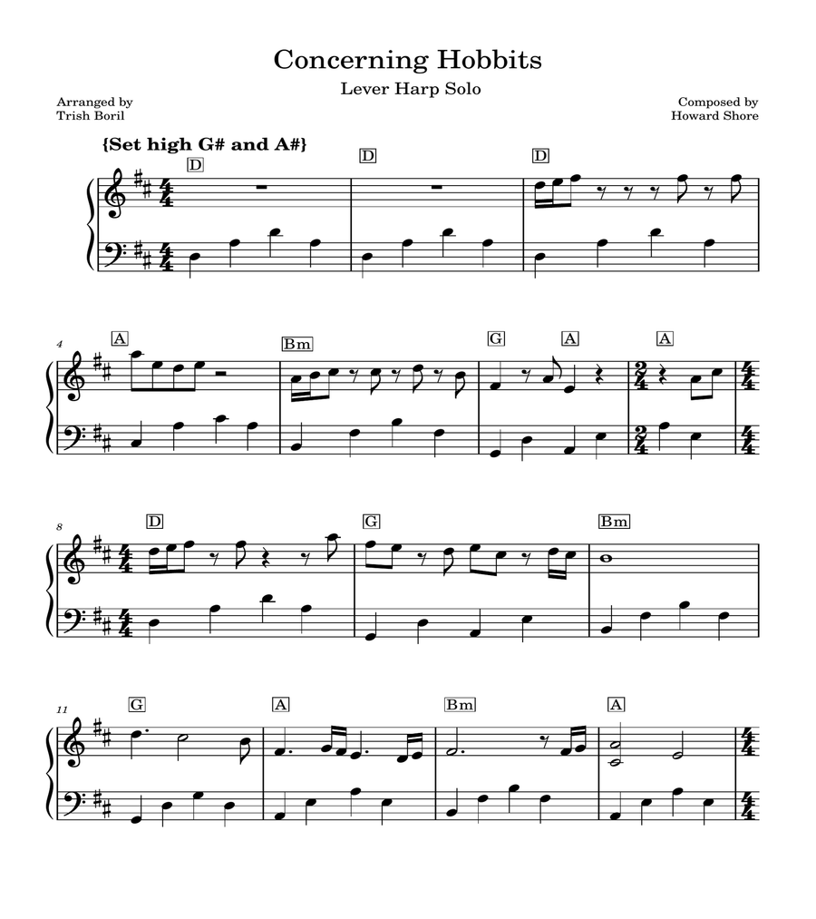 The Lord Of The Rings Lap Harp scores gallery preview page 1