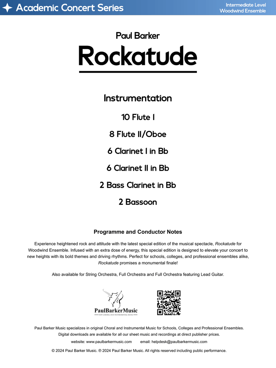 Rockatude (Woodwind Ensemble) Woodwind Ensemble scores gallery preview page 2