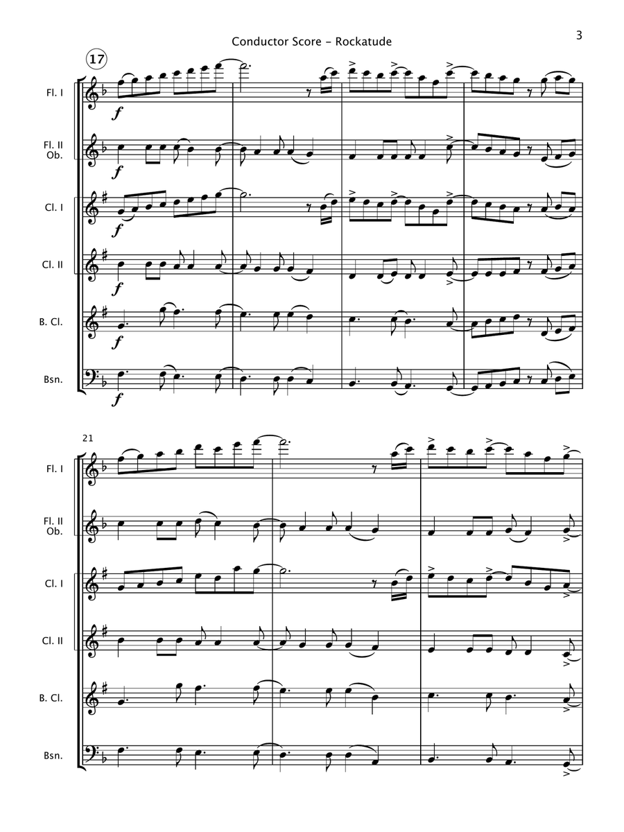 Rockatude (Woodwind Ensemble) Woodwind Ensemble scores gallery preview page 5