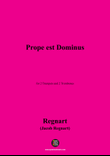 Regnart-Prope est Dominus,for 2 Trumpets and 2 Trombones