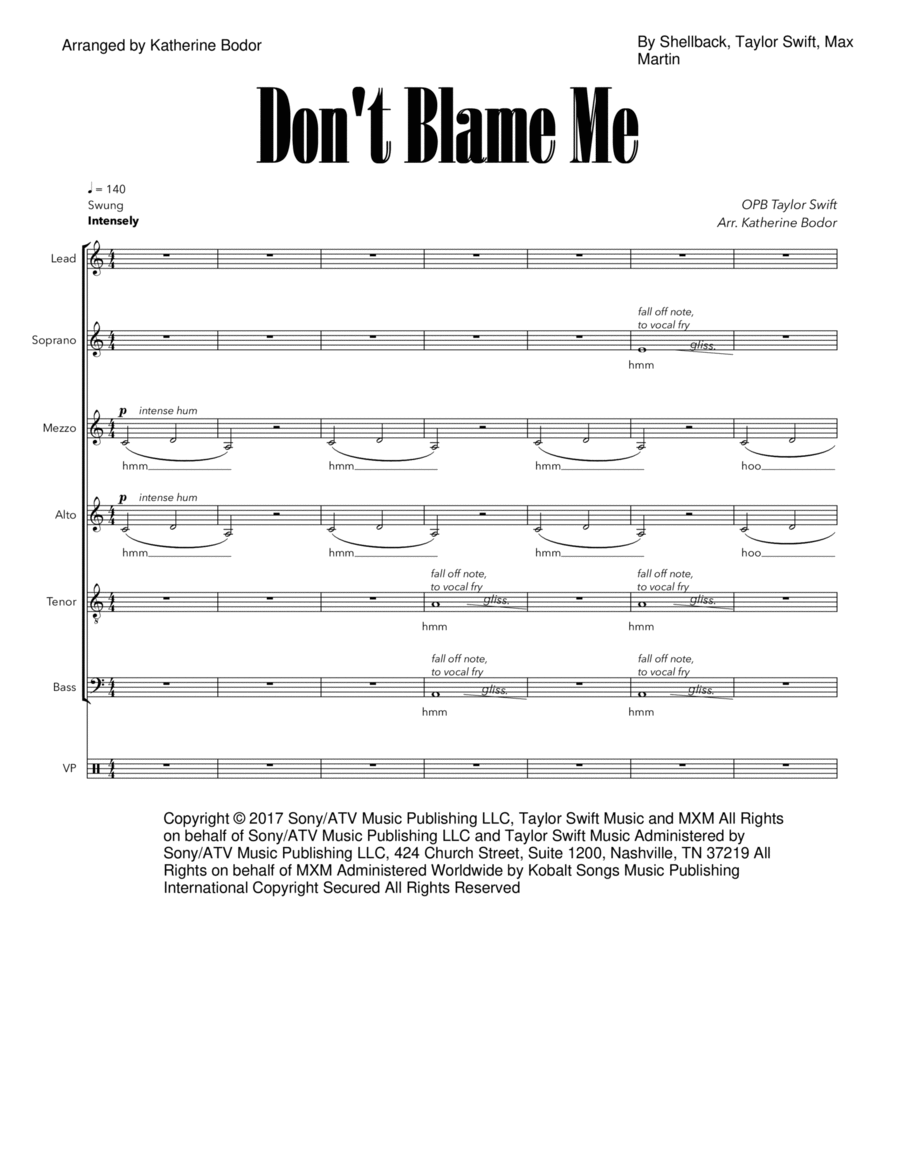 Don't Blame Me Divisi scores gallery preview page 1