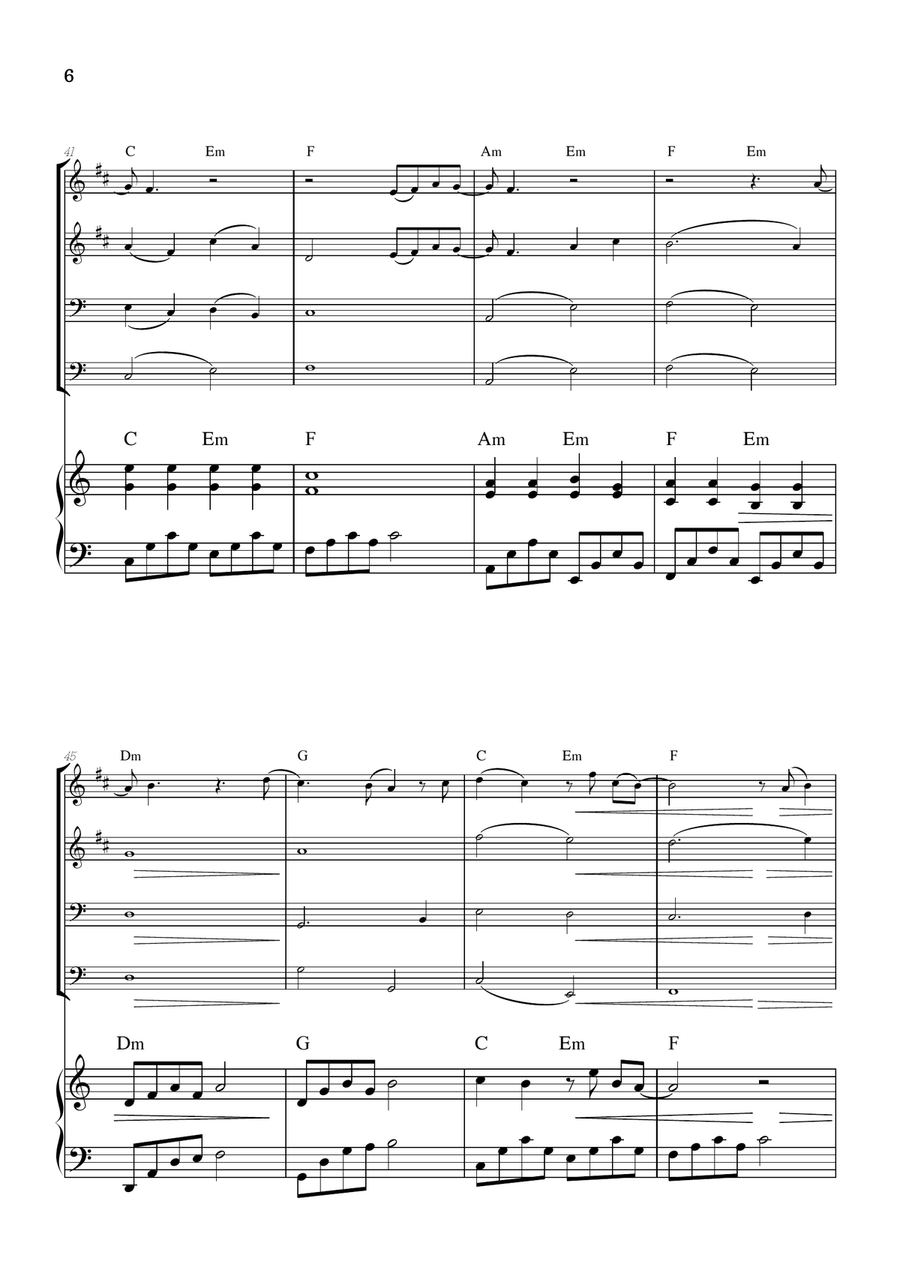 What Was I Made For? Brass Quartet scores gallery preview page 6