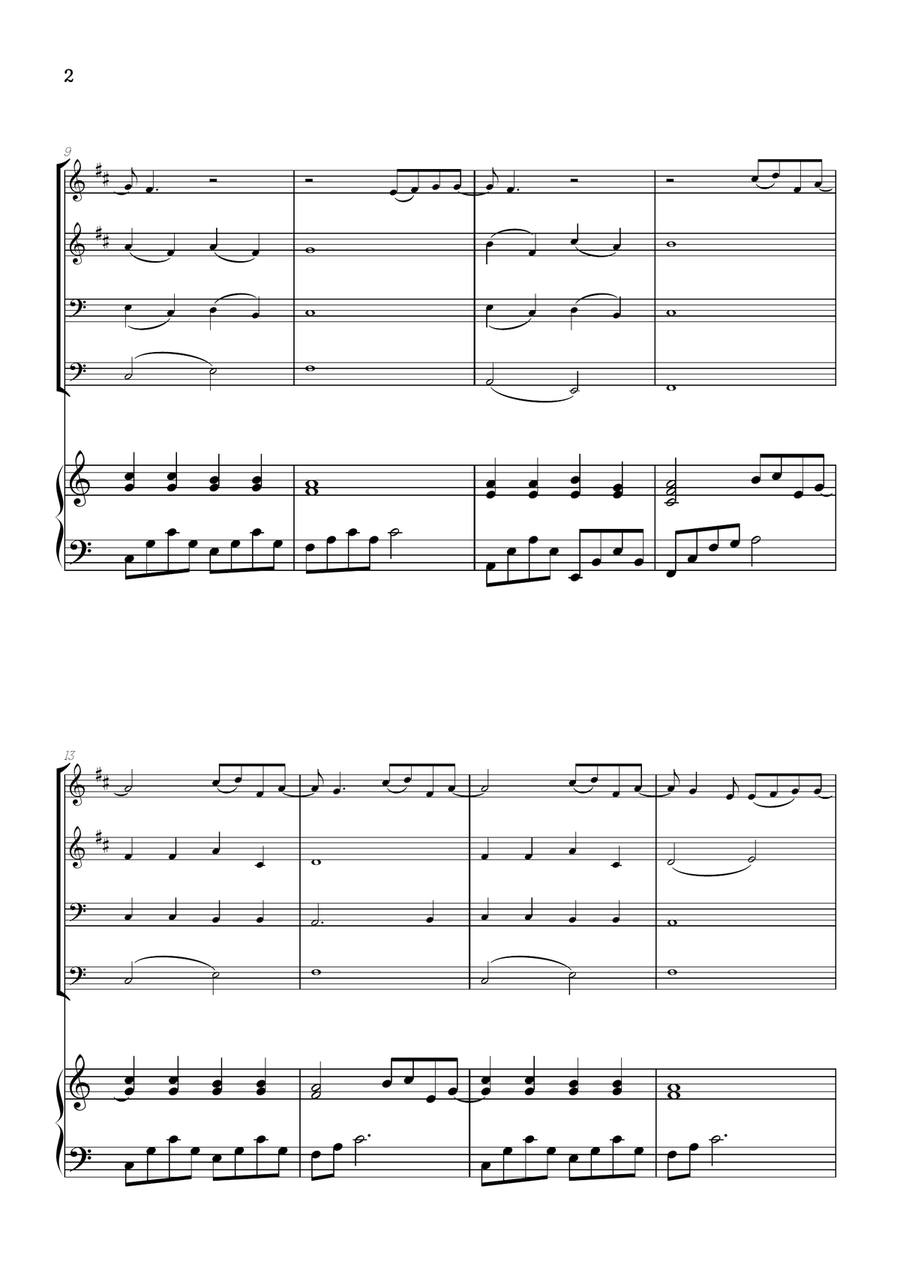What Was I Made For? Brass Quartet scores gallery preview page 2