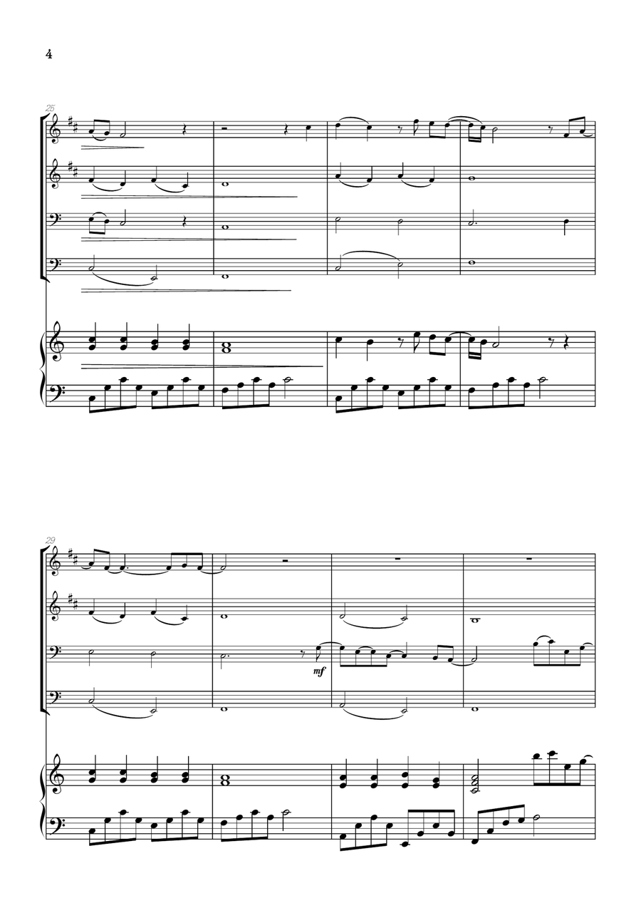 What Was I Made For? Brass Quartet scores gallery preview page 4