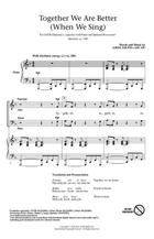 Together We Are Better (When We Sing) 4-Part scores gallery preview page 3