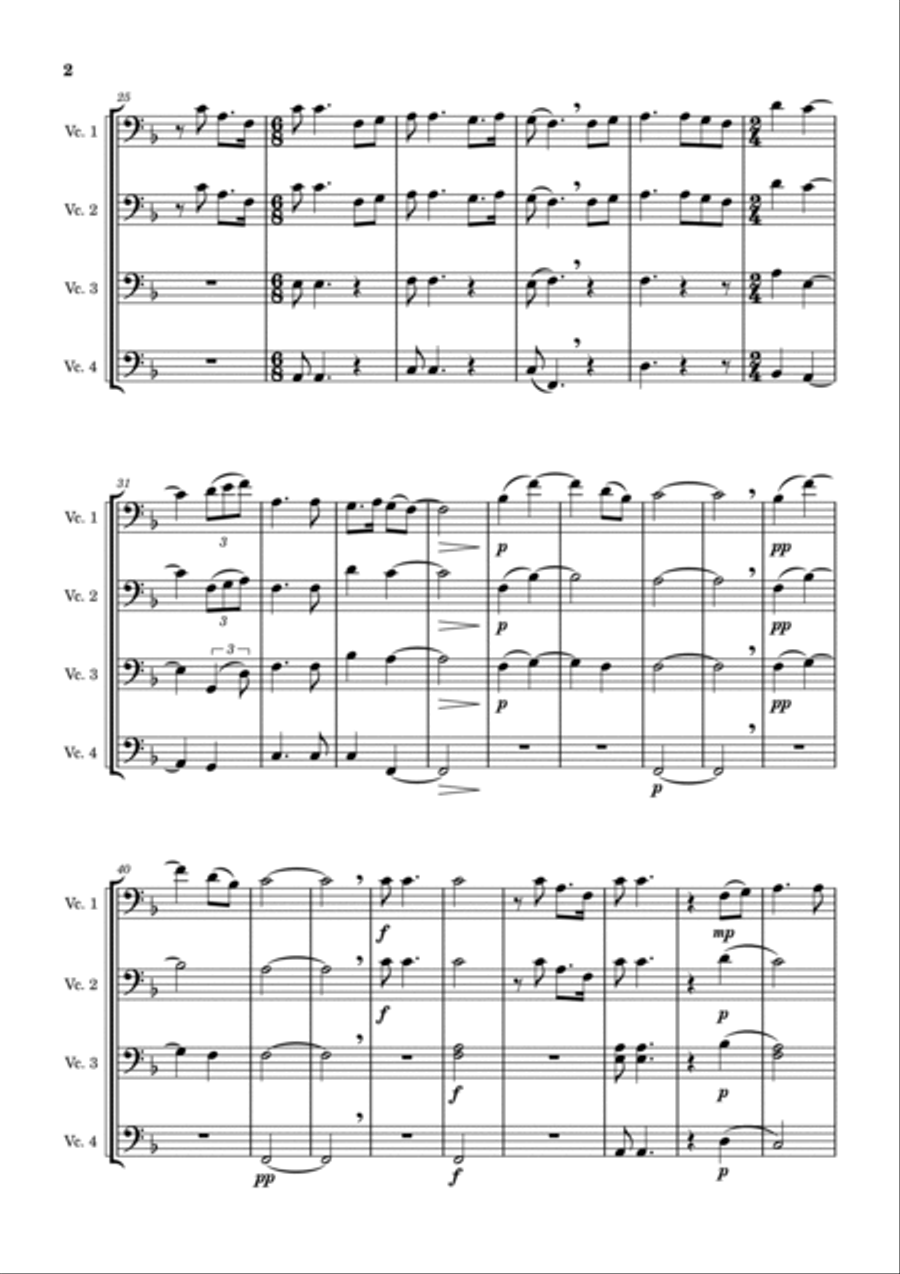 Hiraeth - Score Only String Quartet scores gallery preview page 2