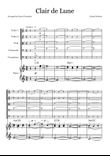 Clair de Lune by Debussy - String Quintet with Piano and Chord Notation